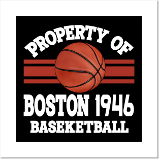 Proud Name Boston Graphic Property Vintage Basketball Posters and Art